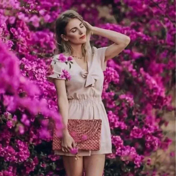 Zara jumpsuit tie knot front short sleeve size Small - Picture 1 of 7